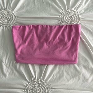 Fashion Nova pink tube top, cross open back